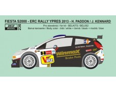 Decal – Ford Fiesta S2000 - ERC Rallye Ypres 2013 – Paddon / Kennard